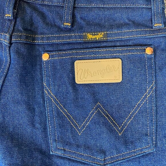 New w/o Tag Wrangler Men's Rigid Slim Cowboy Cut Jeans 33 x 33" 100% Cotton #52X - Picture 6 of 7